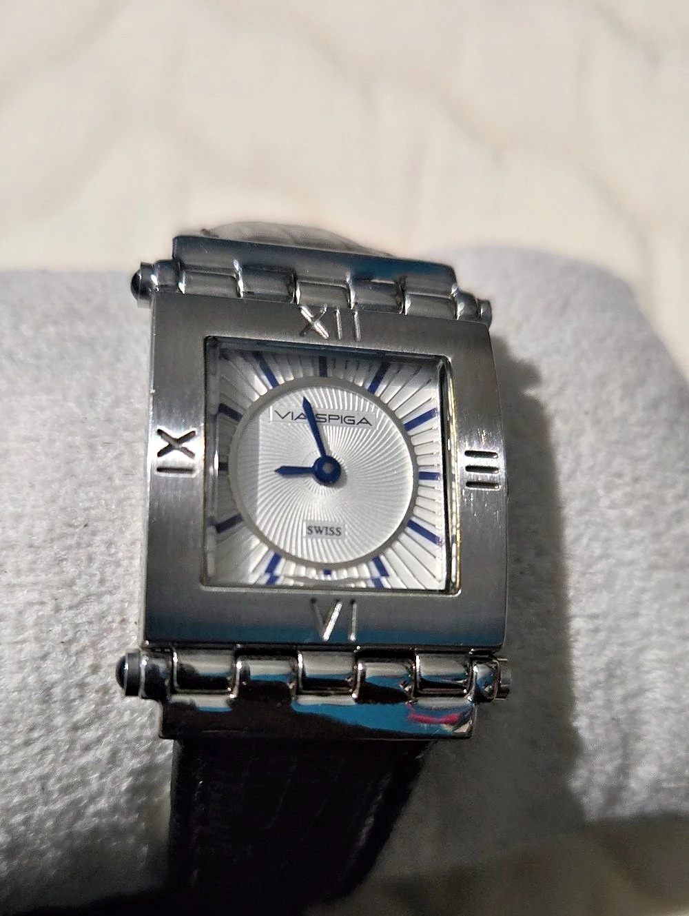 Via Spiga Women's Silver & Black Watch